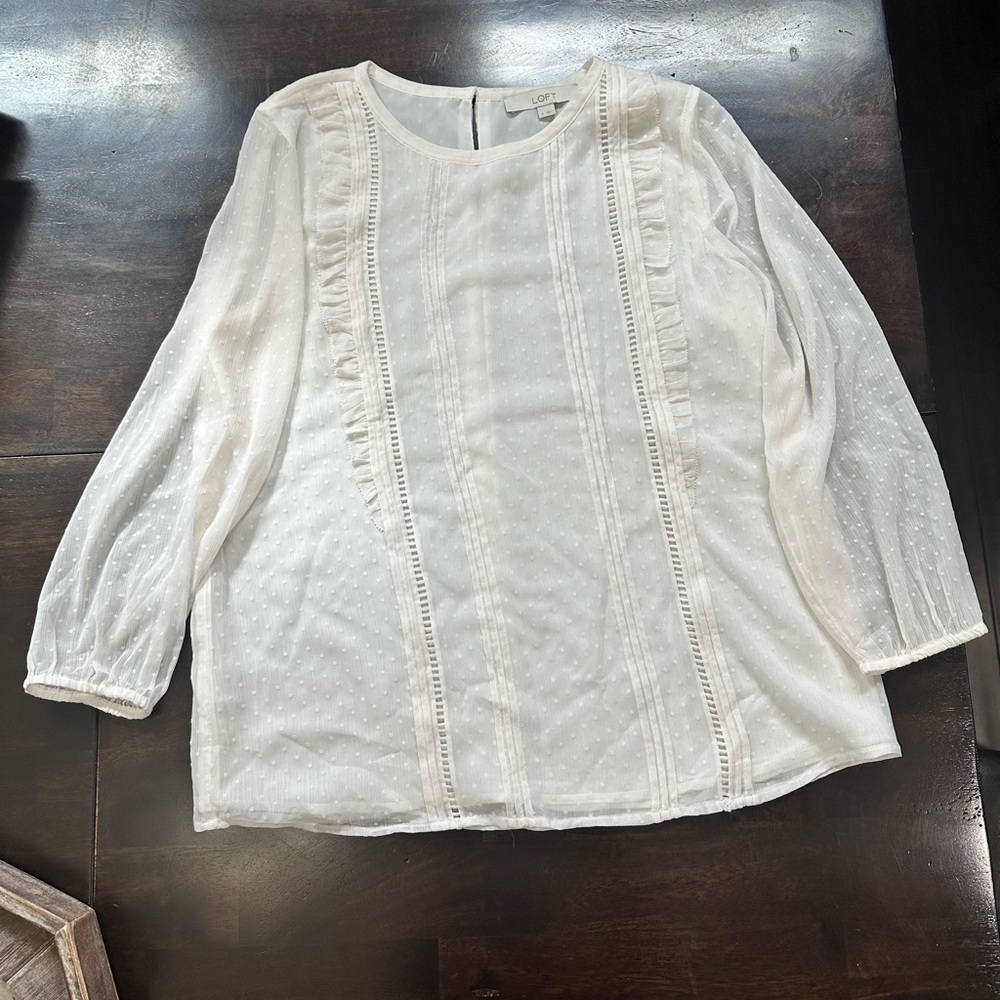 Loft Pin Dot Blouse